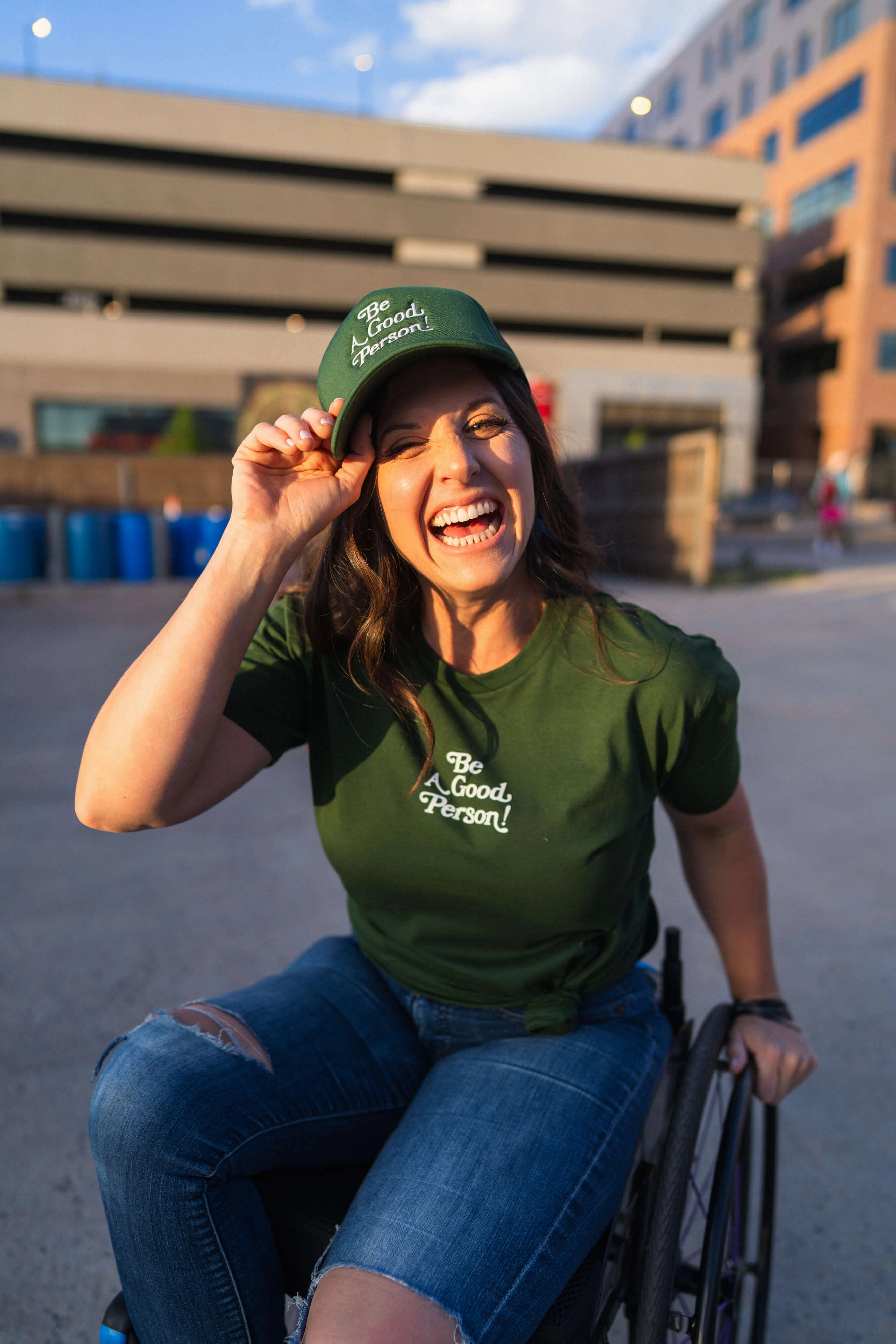 Soft Touch Texture Relax Comfort Style Exclamation T-Shirt - Green