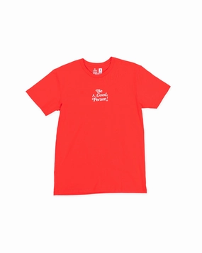 Exclamation T-Shirt - Red Laser Cut Edges Performance Comfort