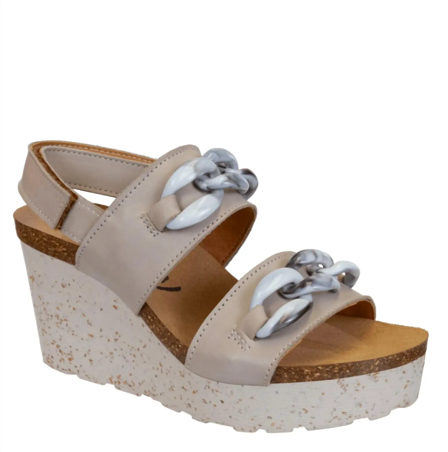 Fair Isle In Grey wedge sandals