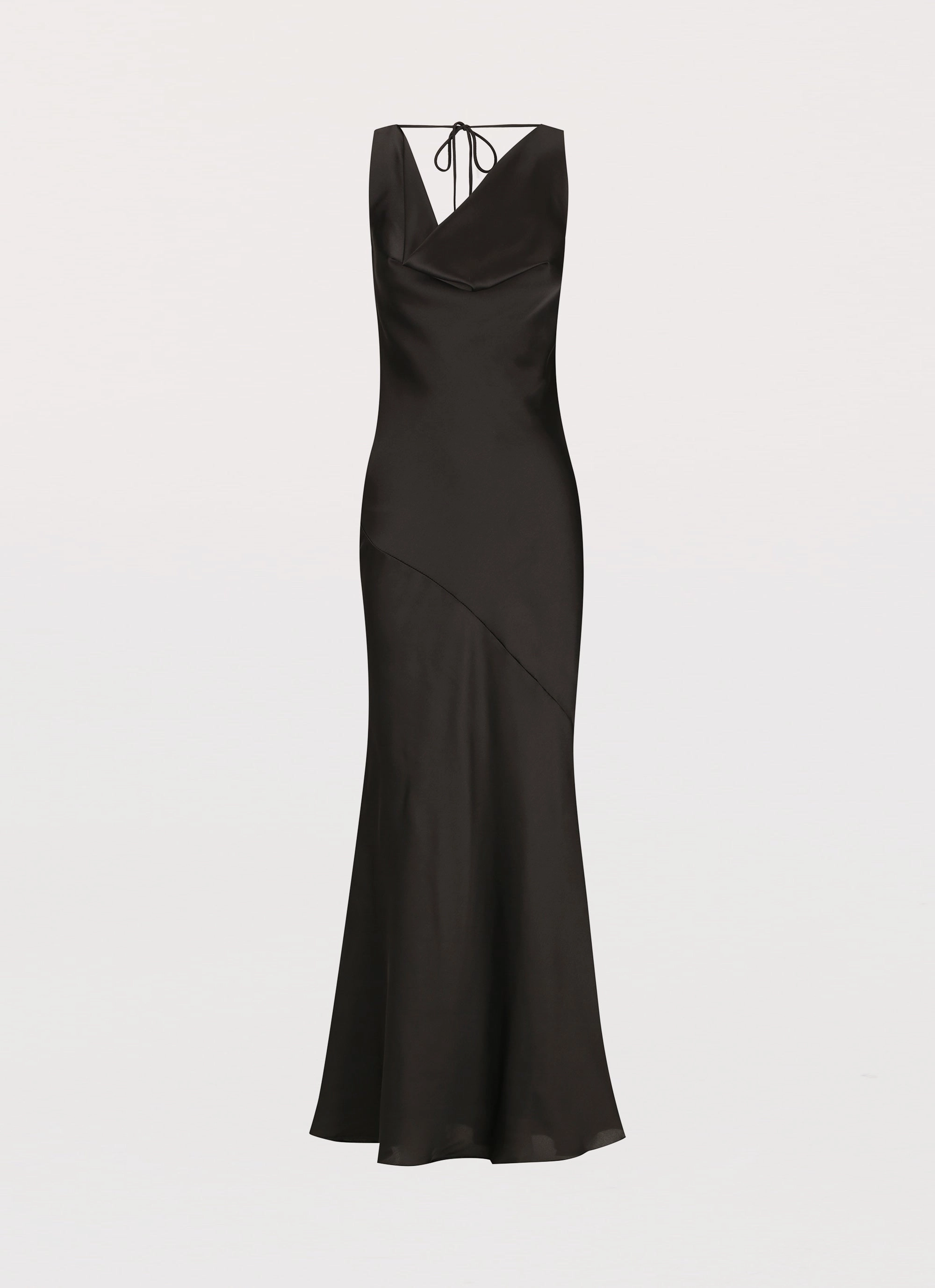 Fit Focused Chic Layering Be Mine Satin Maxi Dress - Black