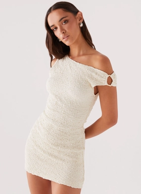 Farah Off Shoulder Mini Dress - White Sleek Flex Cool Layers