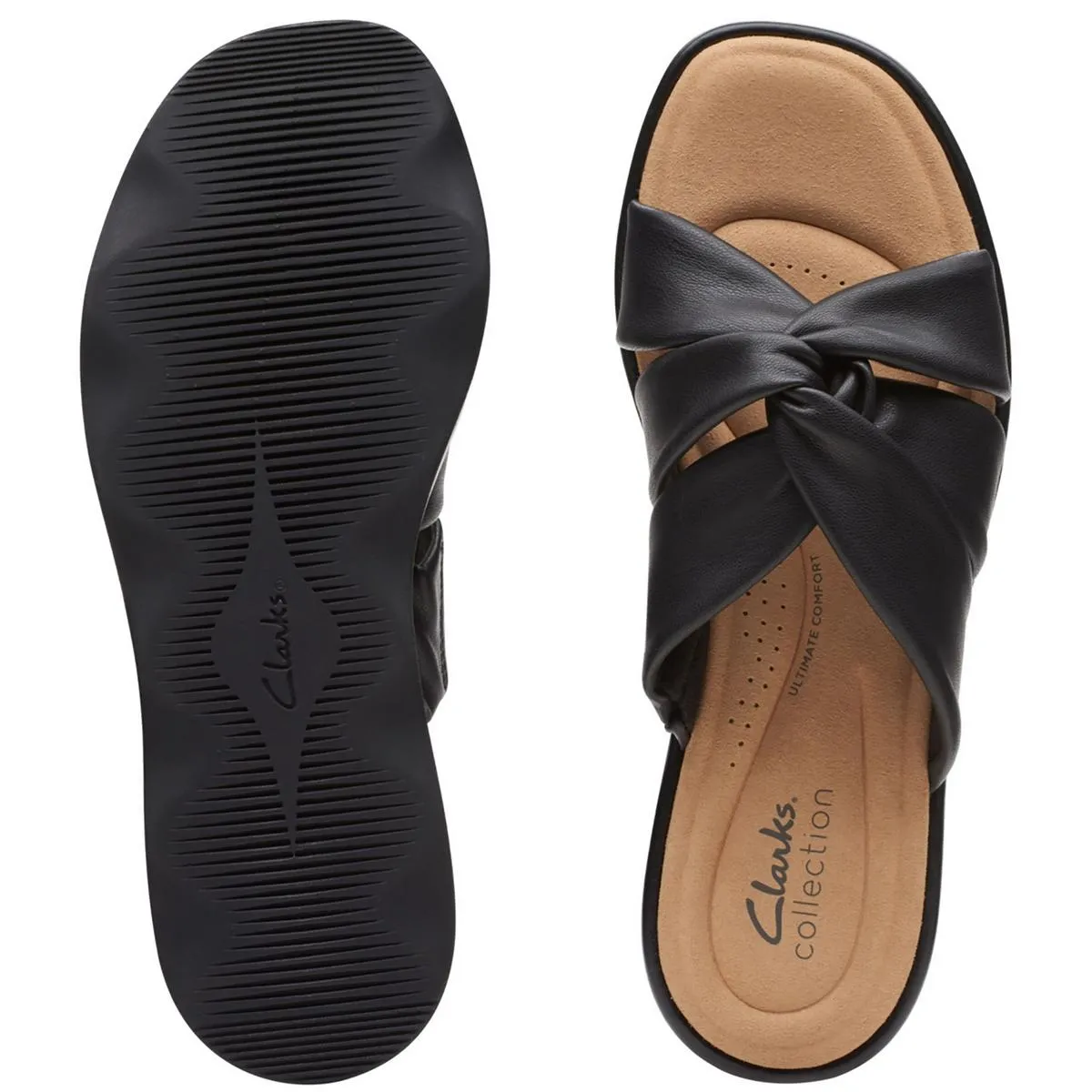 Clara Charm Womens Faux Leather Cushioned Footbed Wedge Sandals Casual Footwear for Men