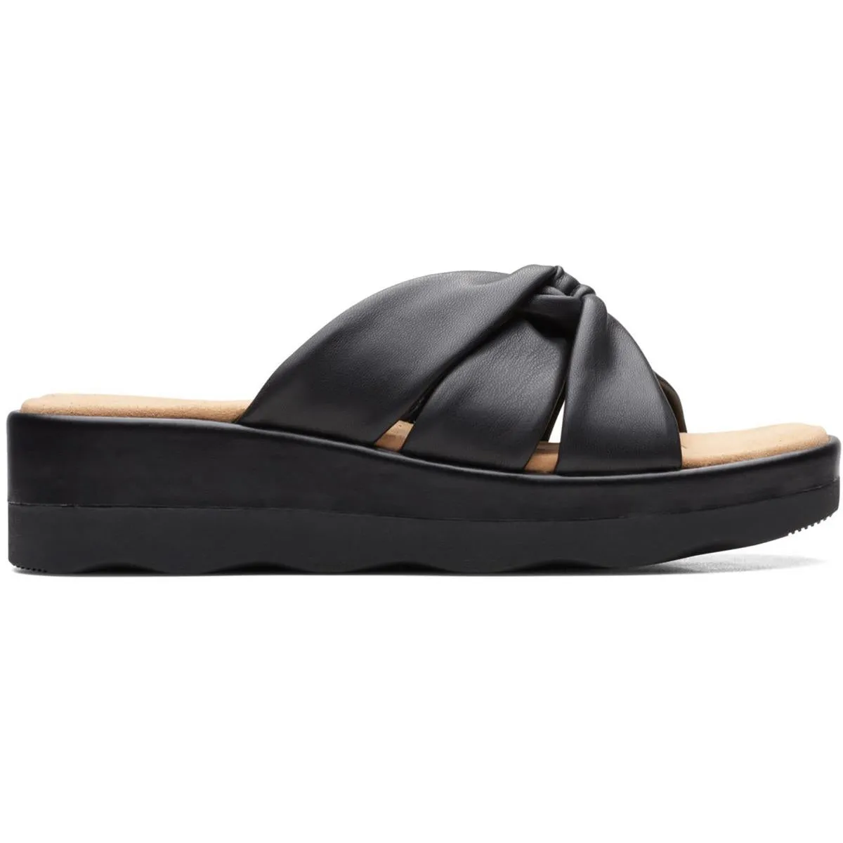 Clara Charm Womens Faux Leather Cushioned Footbed Wedge Sandals Non Toxic Footbed Material Comfort Wear