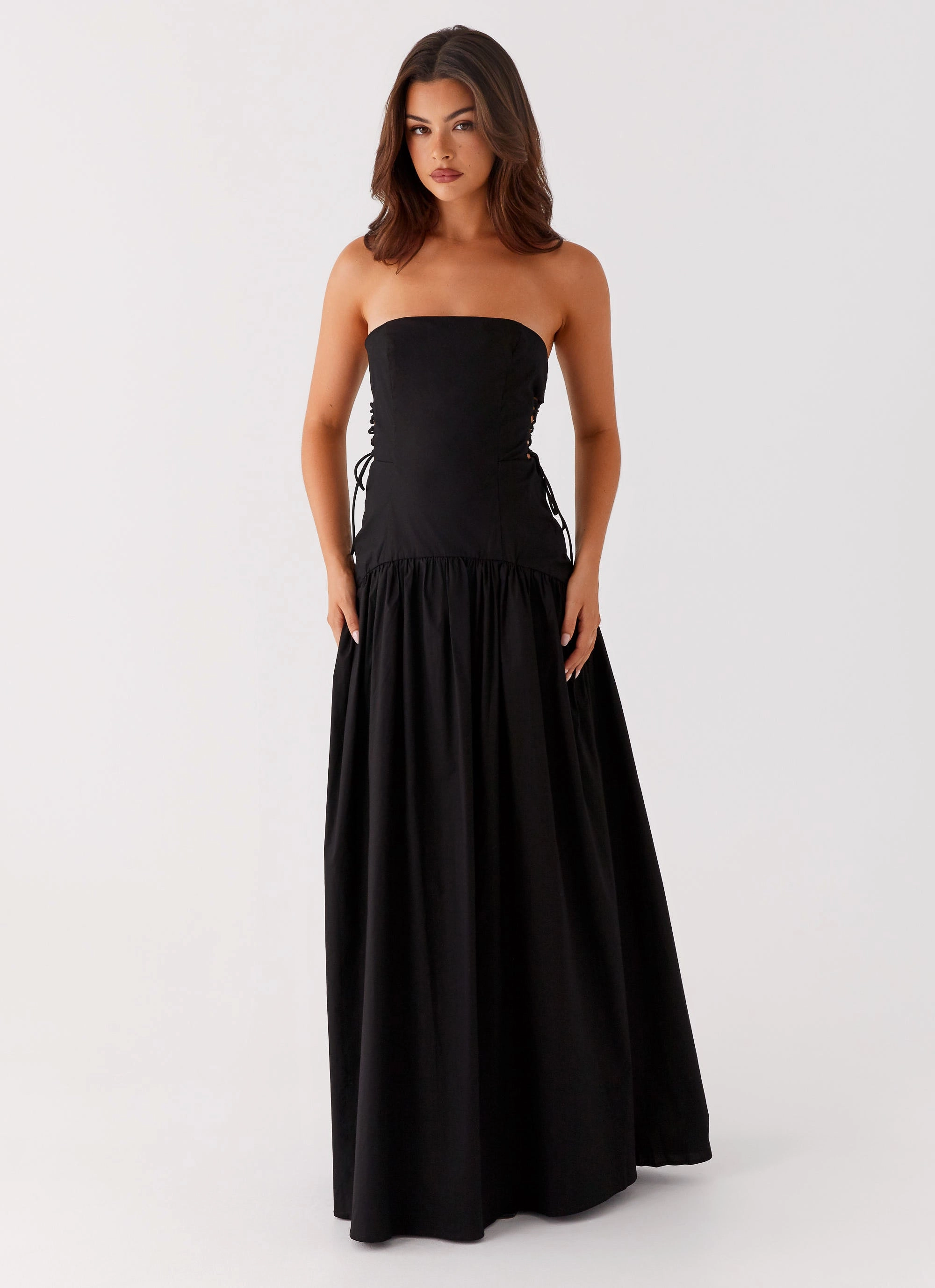 Conagh Maxi Dress - Black Ombre-Effect