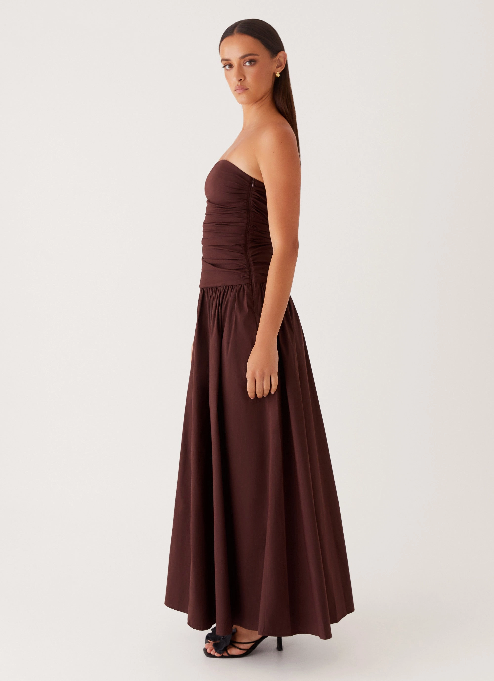 Carmel Maxi Dress - Brown Trendy Fit