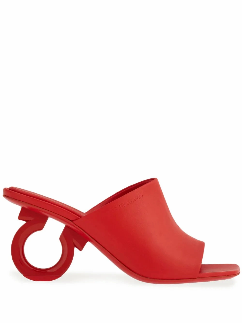 Ferragamo 70Mm Open-Toe Sculpted-Heel Mules Quick Relaxation