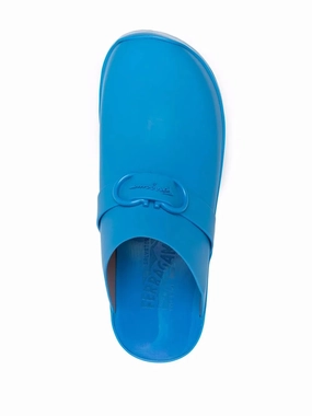 Breathable Footwear Versatile Comfort Ferragamo Gancini Raised Logo Clogs