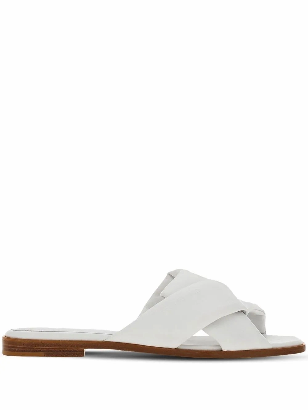 Ferragamo Knot-Detail Leather Slides Comfy Beach Fit