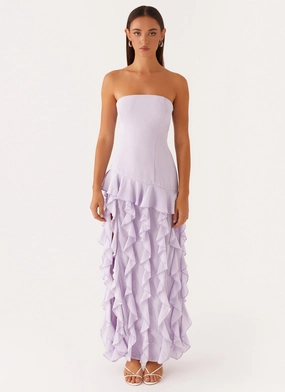Flexible Fit Statement-Print Firefly Maxi Dress - Lilac