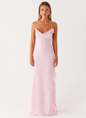 Texture Blend First Class Maxi Dress - Pink