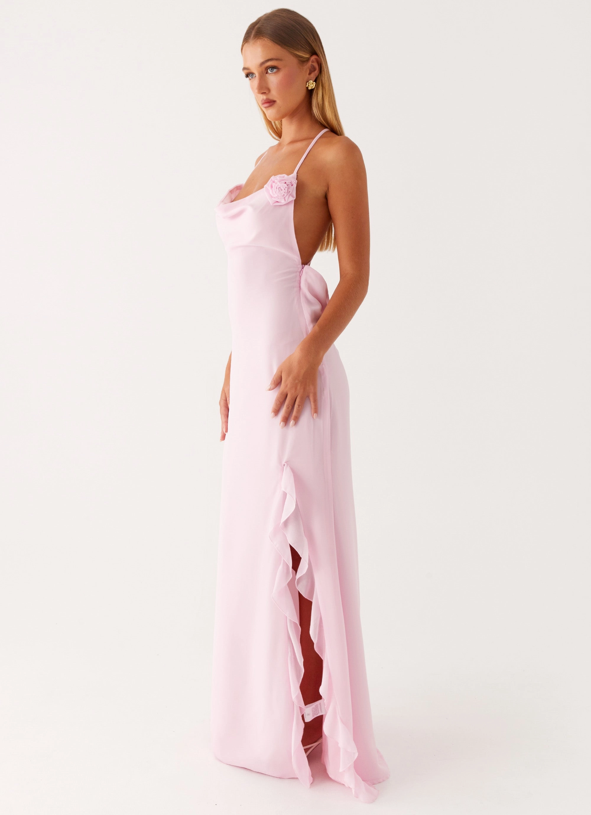 First Class Maxi Dress - Pink Elegant Tailoring
