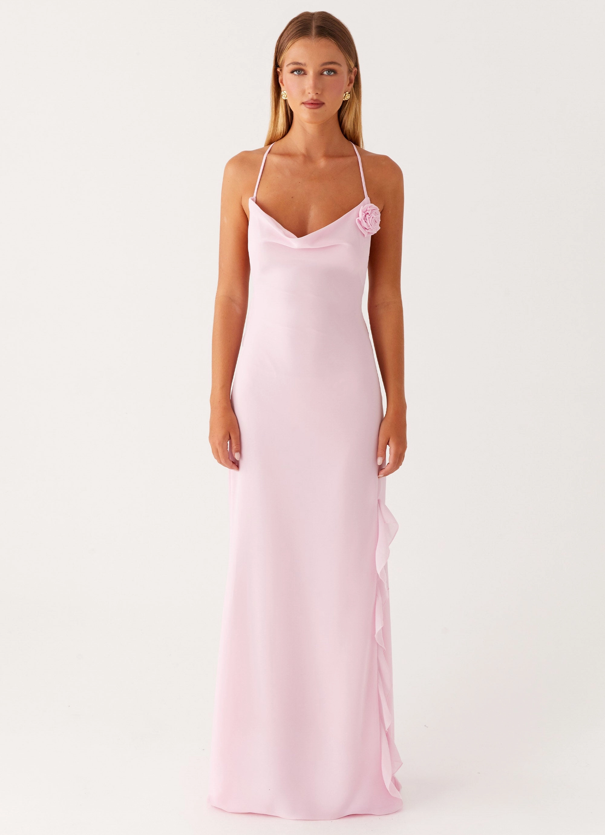 Texture Blend First Class Maxi Dress - Pink