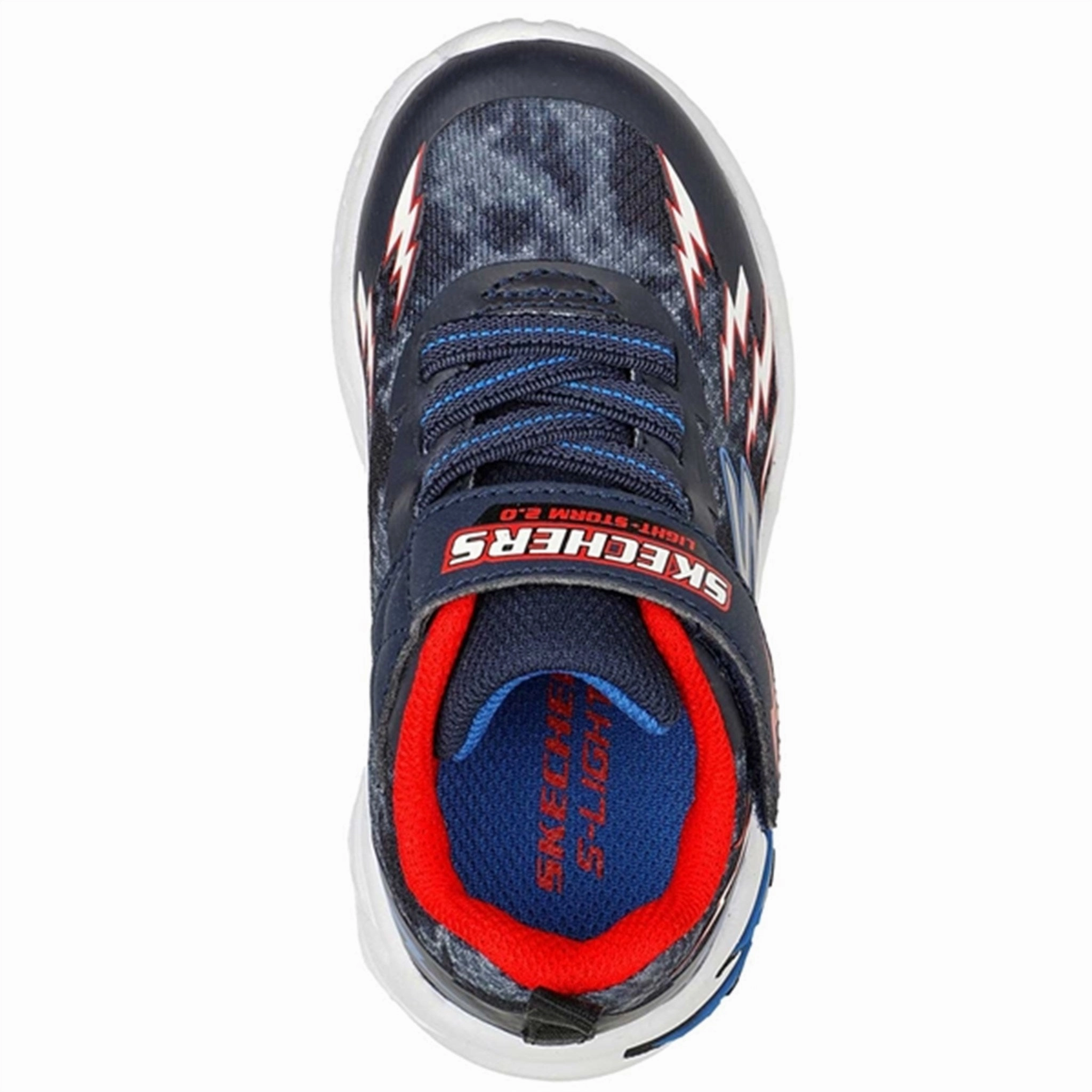 Skechers S-Lights Sneakers Light Storm 2.0 Navy/Red Pressure Mapped Outsole Modern Utility