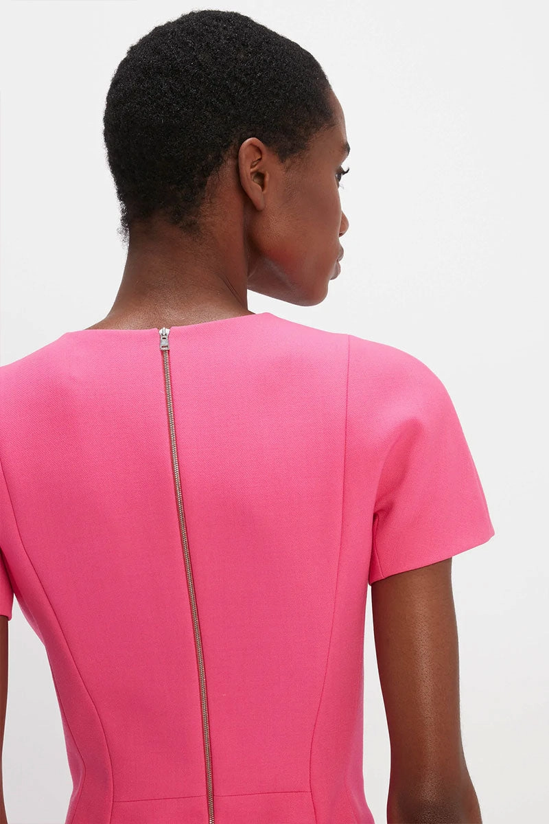 Fitted T-Shirt Knee-Length Dress Elegant formal piece Flower Grace