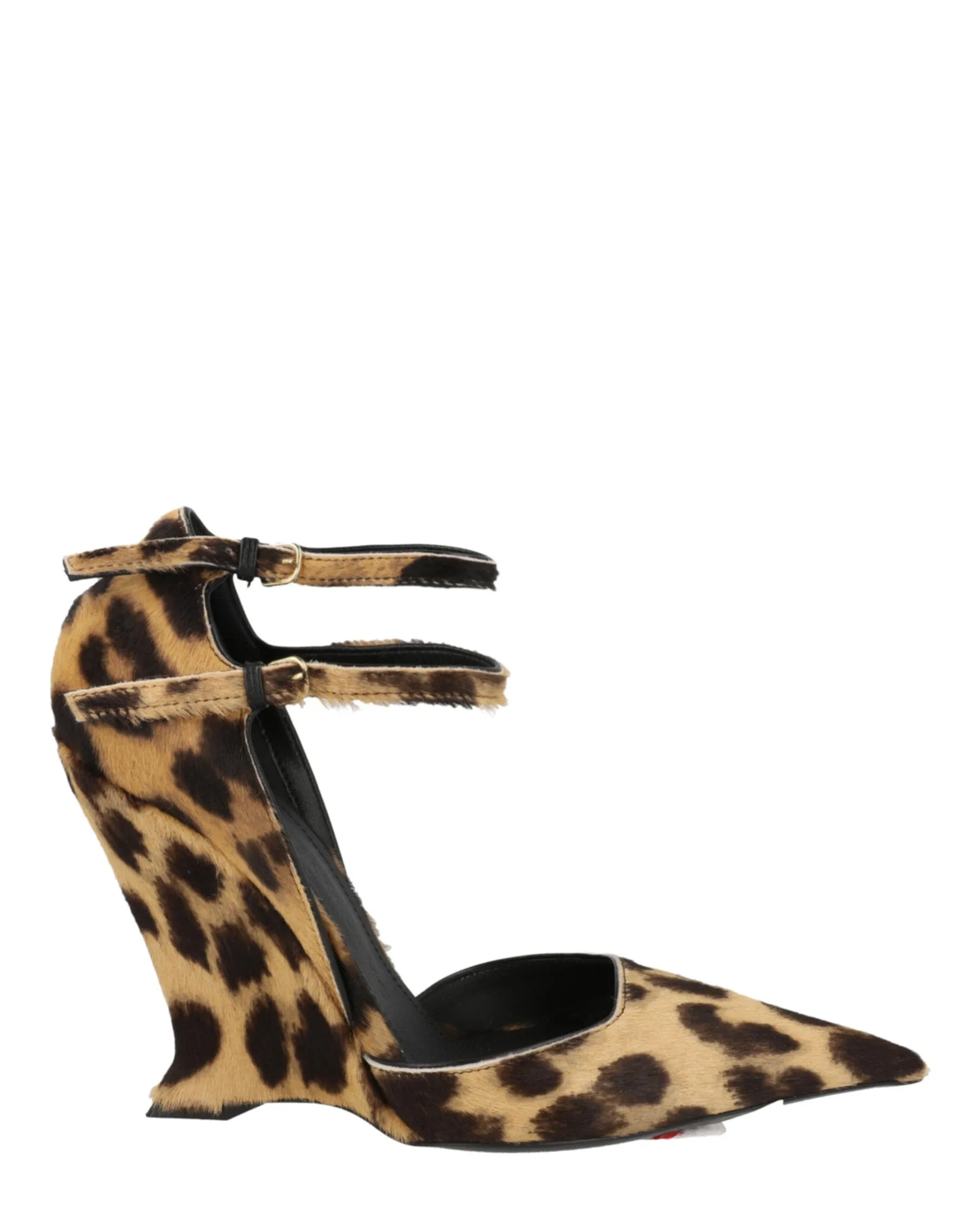 Vidya Suede Leopard Print Wedges Water Resistant Finish Quick Fit