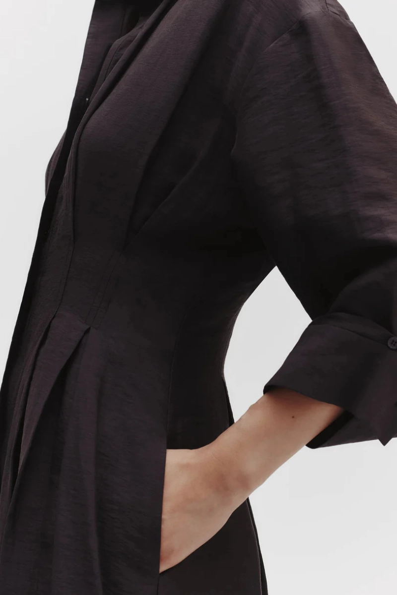 Button Accent M Dress