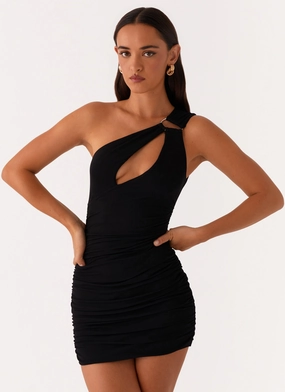 Amanda Mini Dress - Black Cool Layers Work Fitwear