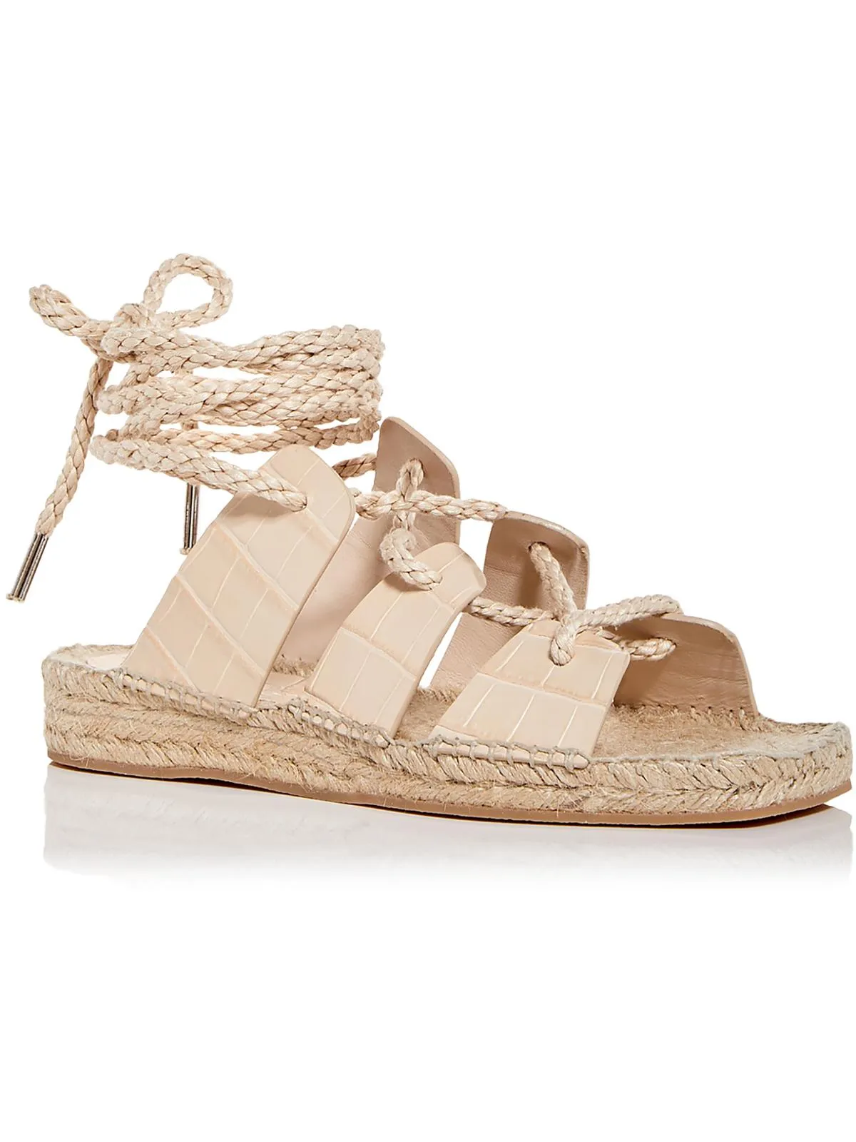 Lucy Womens Suede Ankle Tie Espadrilles Easy Posture