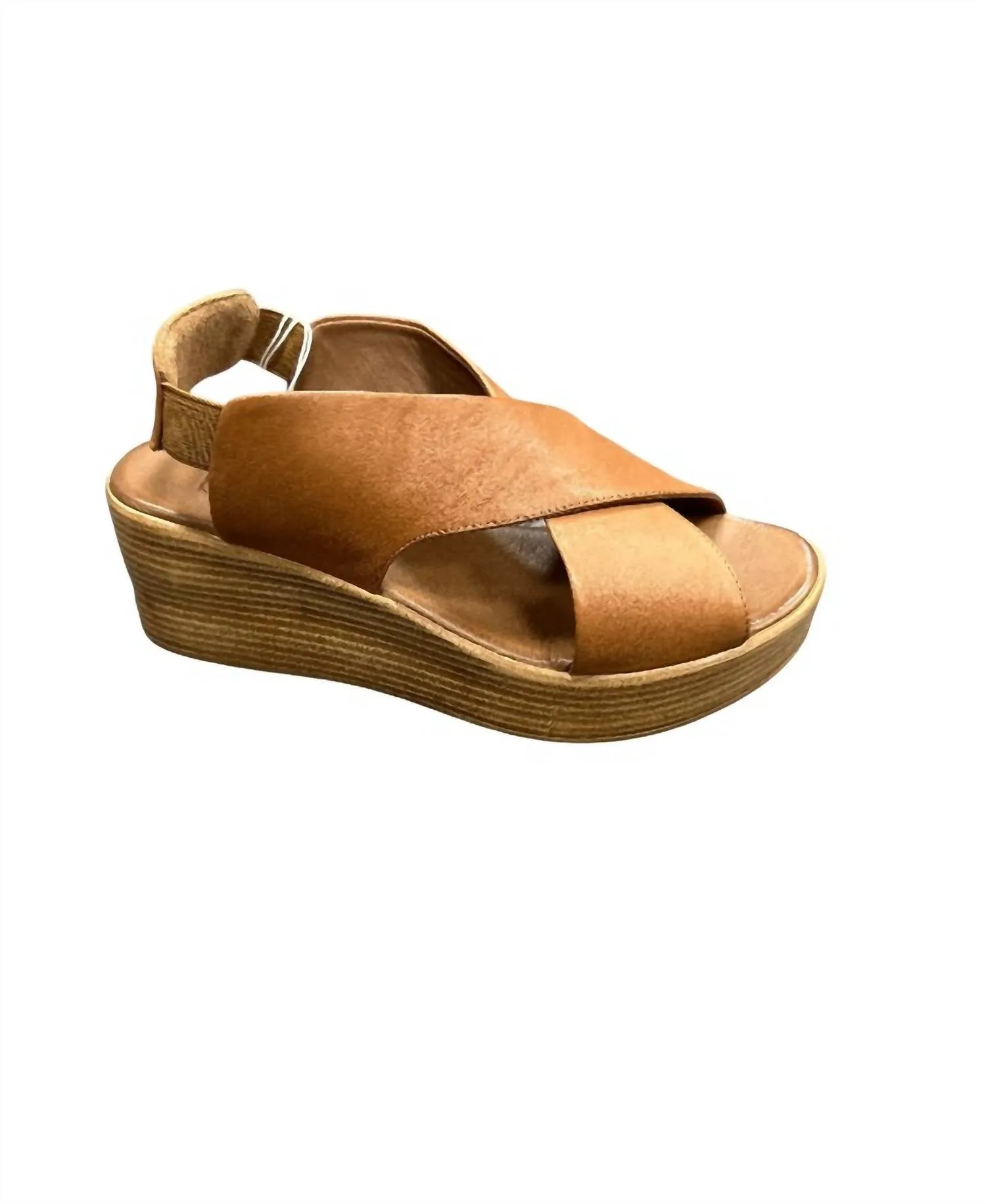 Women's Naomi Wedge Sandal In Beige Wide Toe Box Design Low Weight