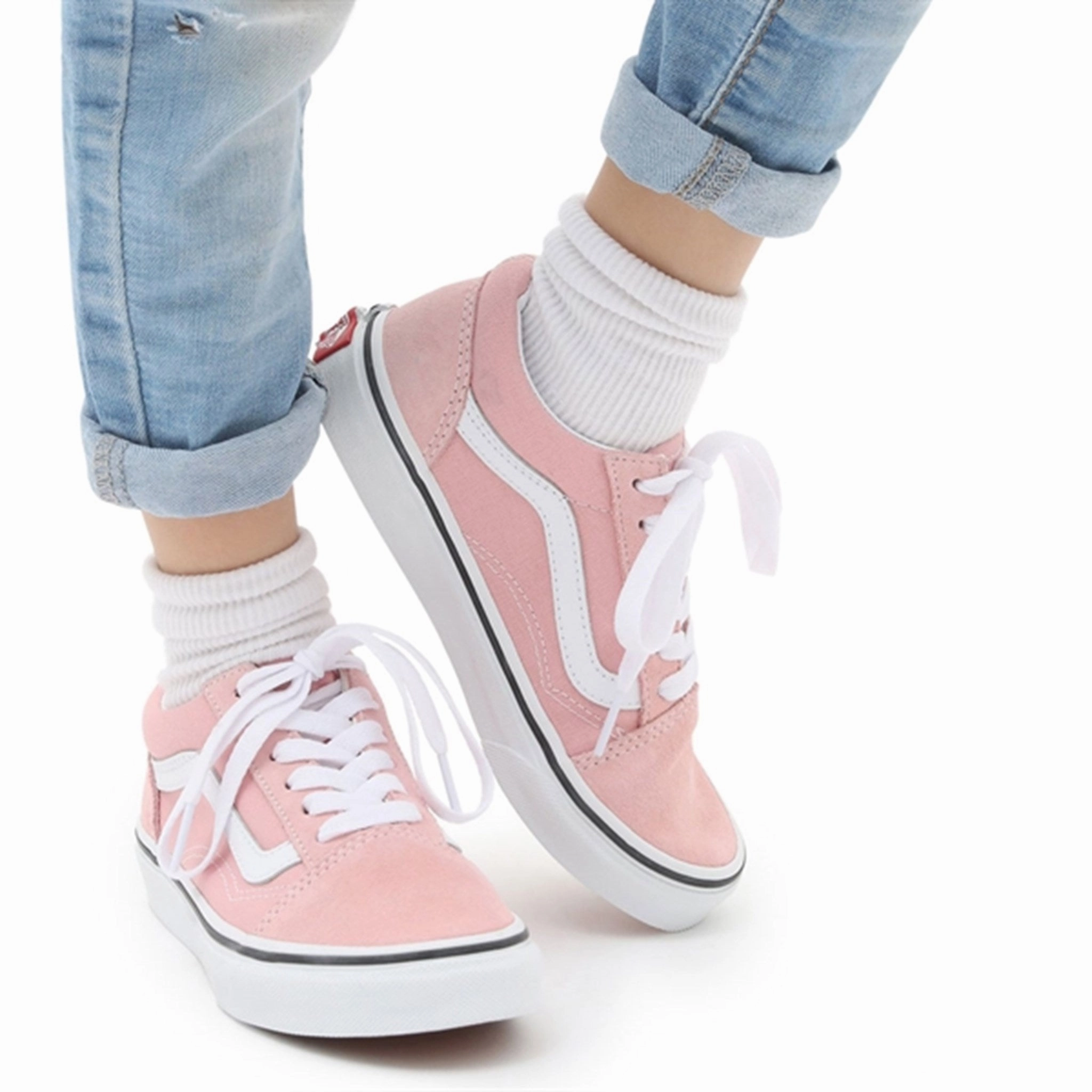 VANS Old Skool Powder Pink/True White Neutral Stance Balanced
