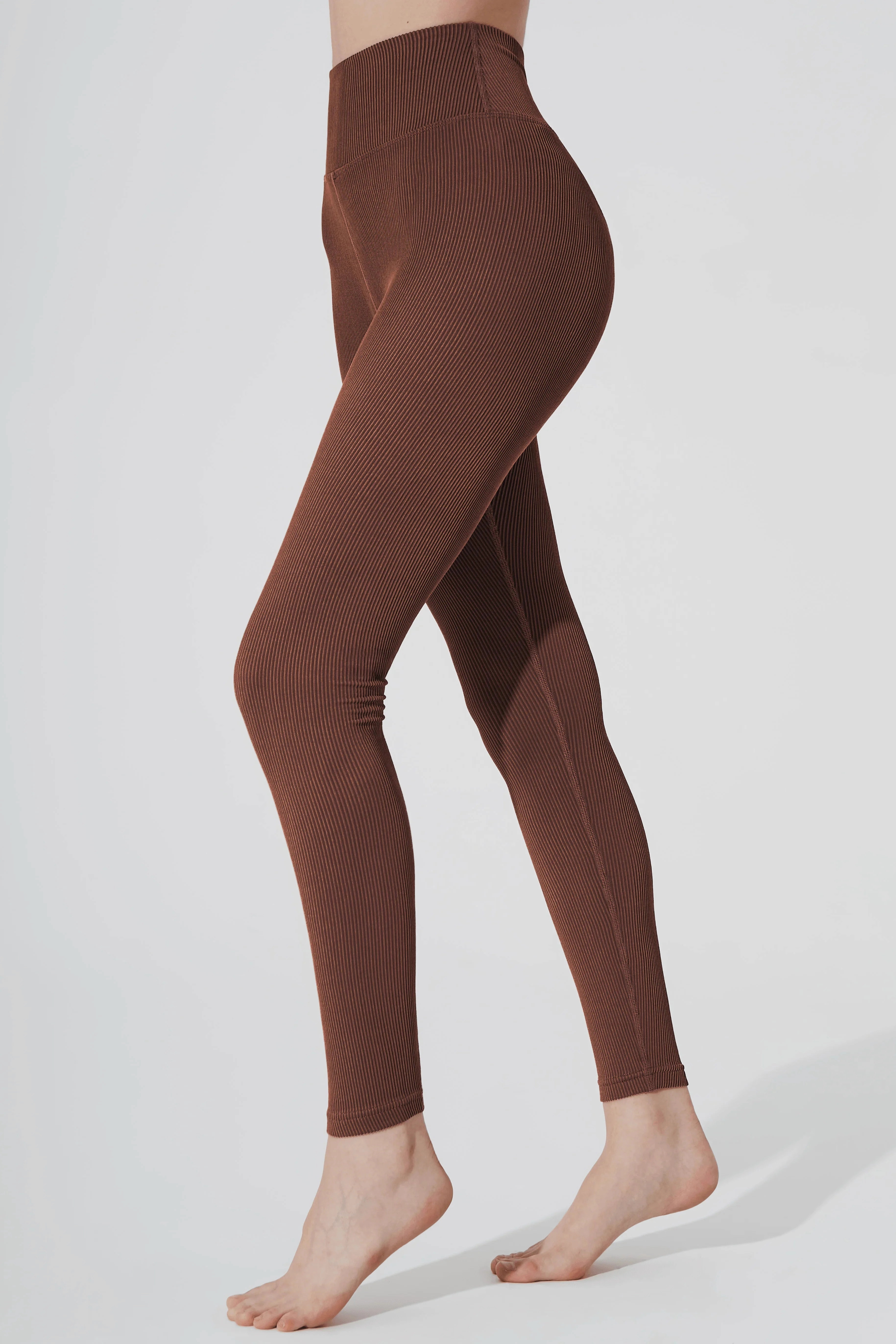 Querida High Waist R Legging - Maroon Choco Soft Form