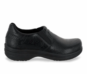 Toe Box Room Women's Bind Health Care Professional Shoe - Medium Width In Black Embossed