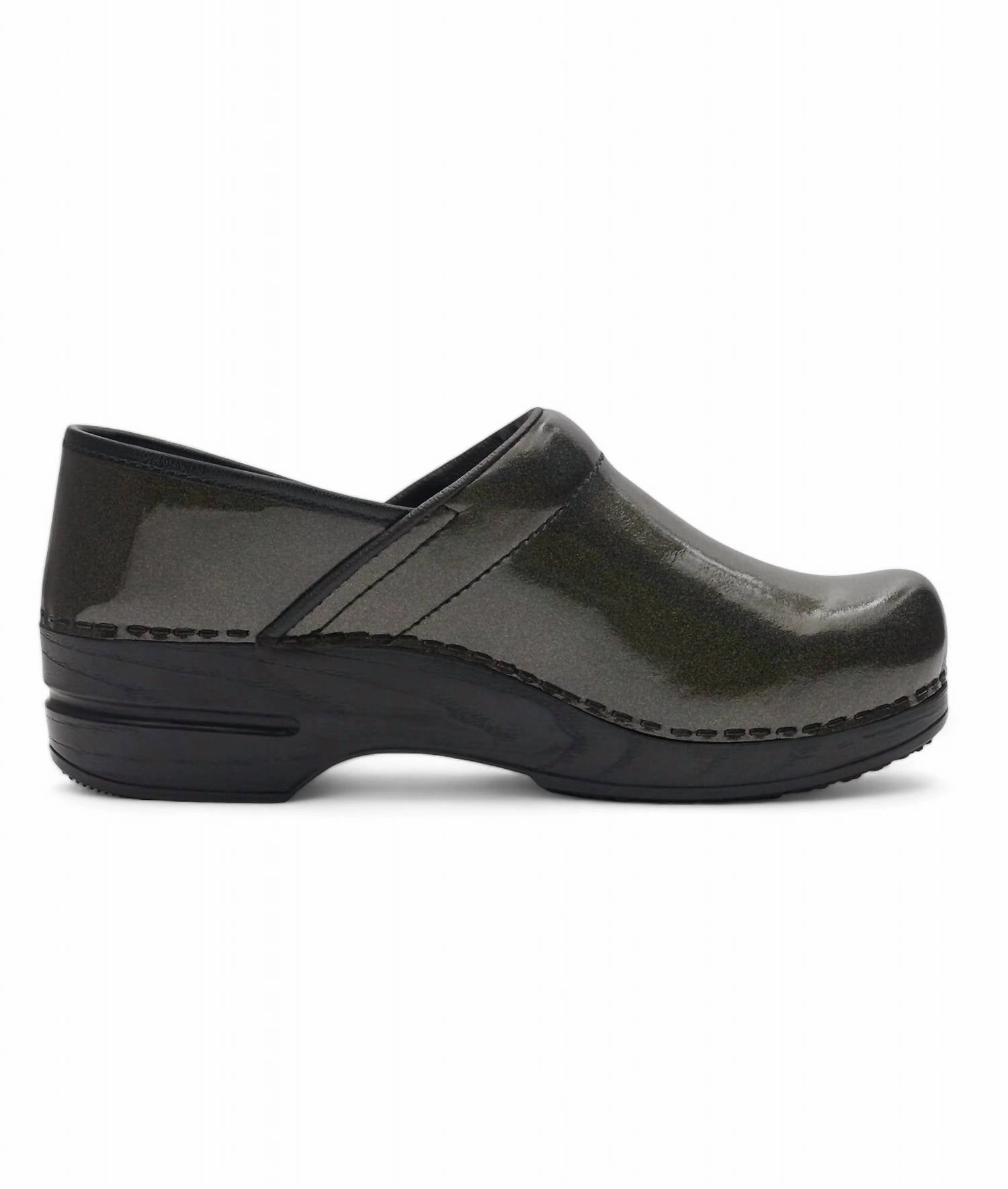 Women's Sabel Smart Step Professional Clog In Patent Charcoal Breathable Design Cost effective