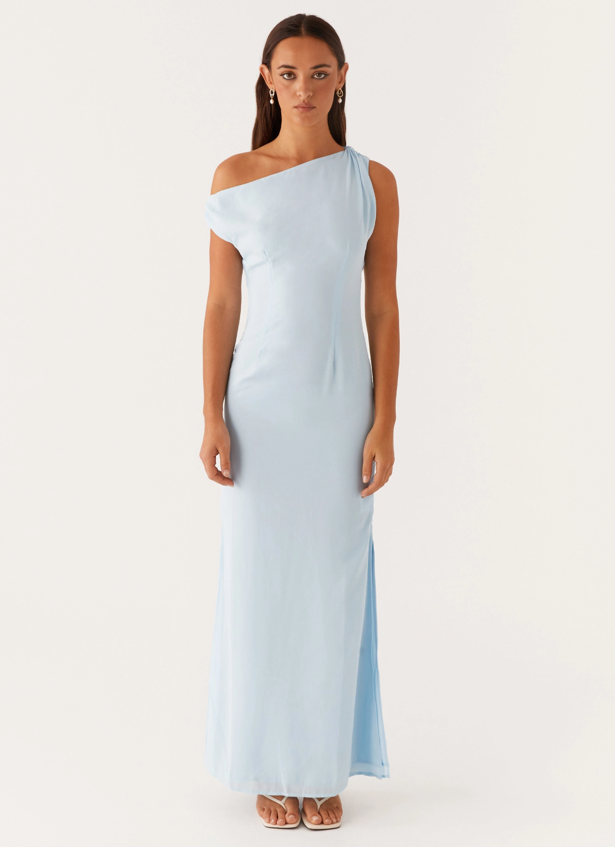 Lightweight warm-weather dress Dinner Date Maxi Dress - Blue