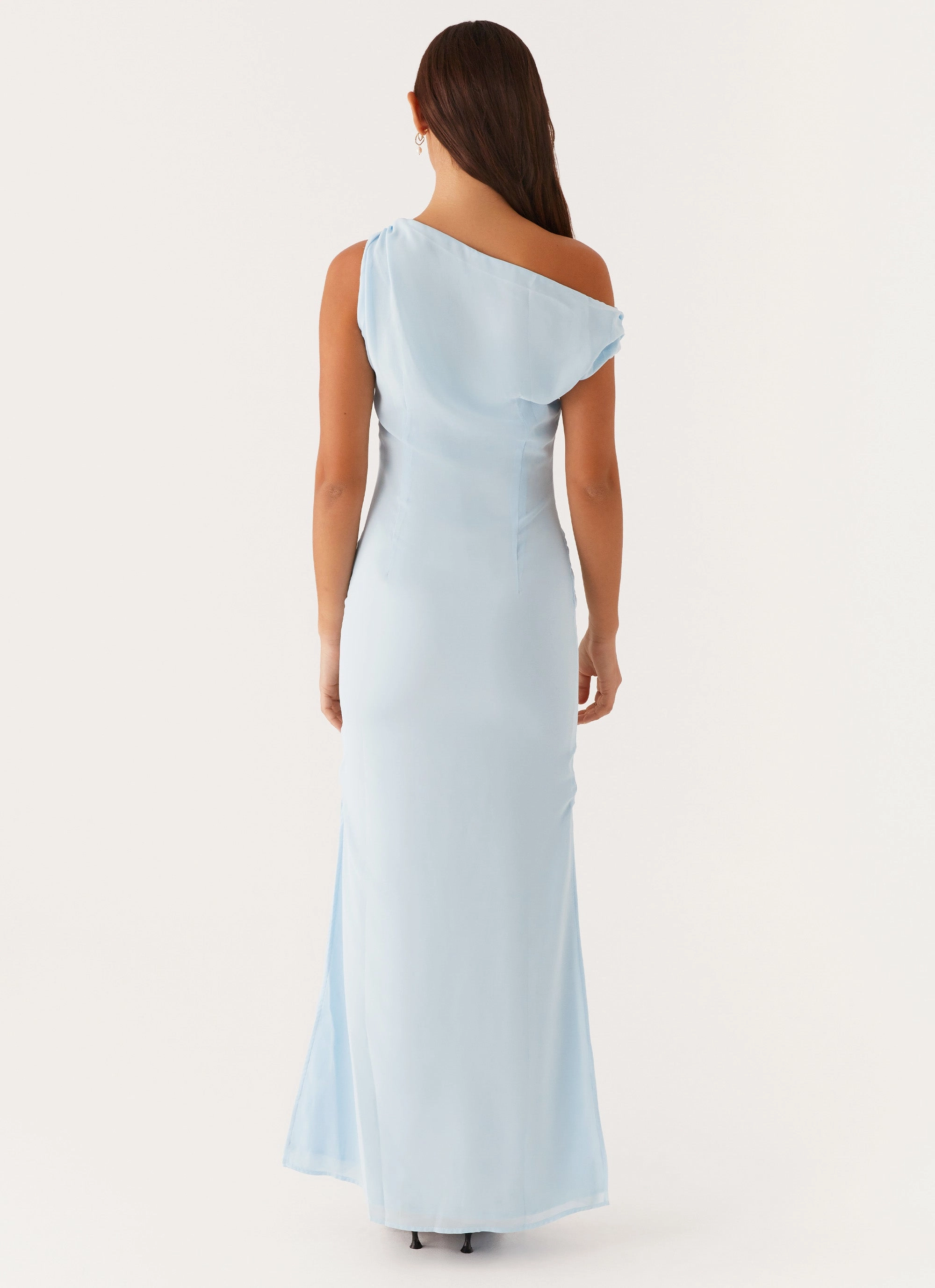 Dinner Date Maxi Dress - Blue Art Inspired Feather Light