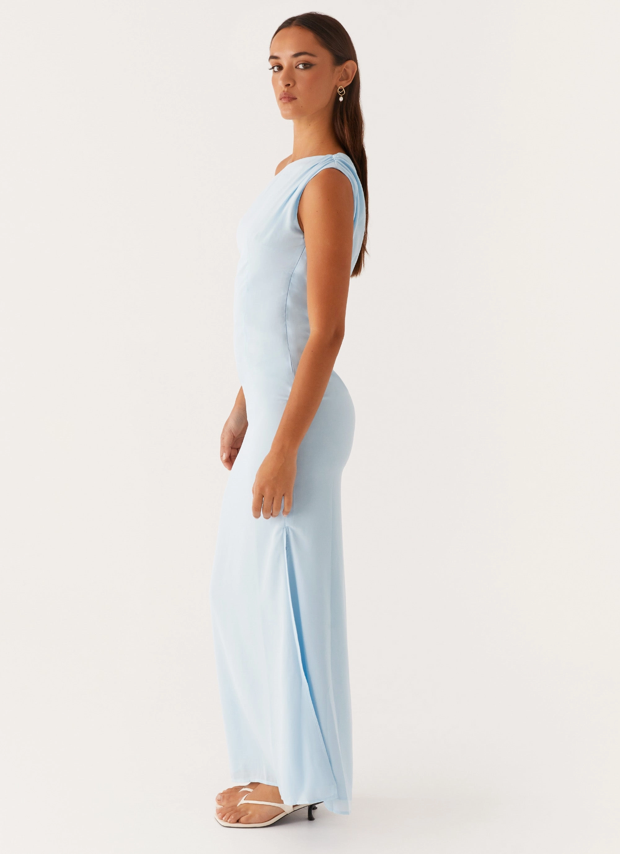 Gemstone-Detail Dinner Date Maxi Dress - Blue