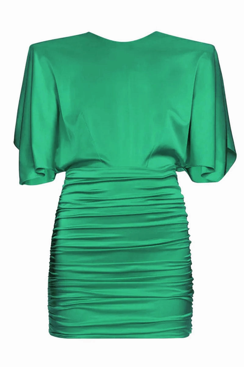 Draped Mini Dress Elegant Wearable