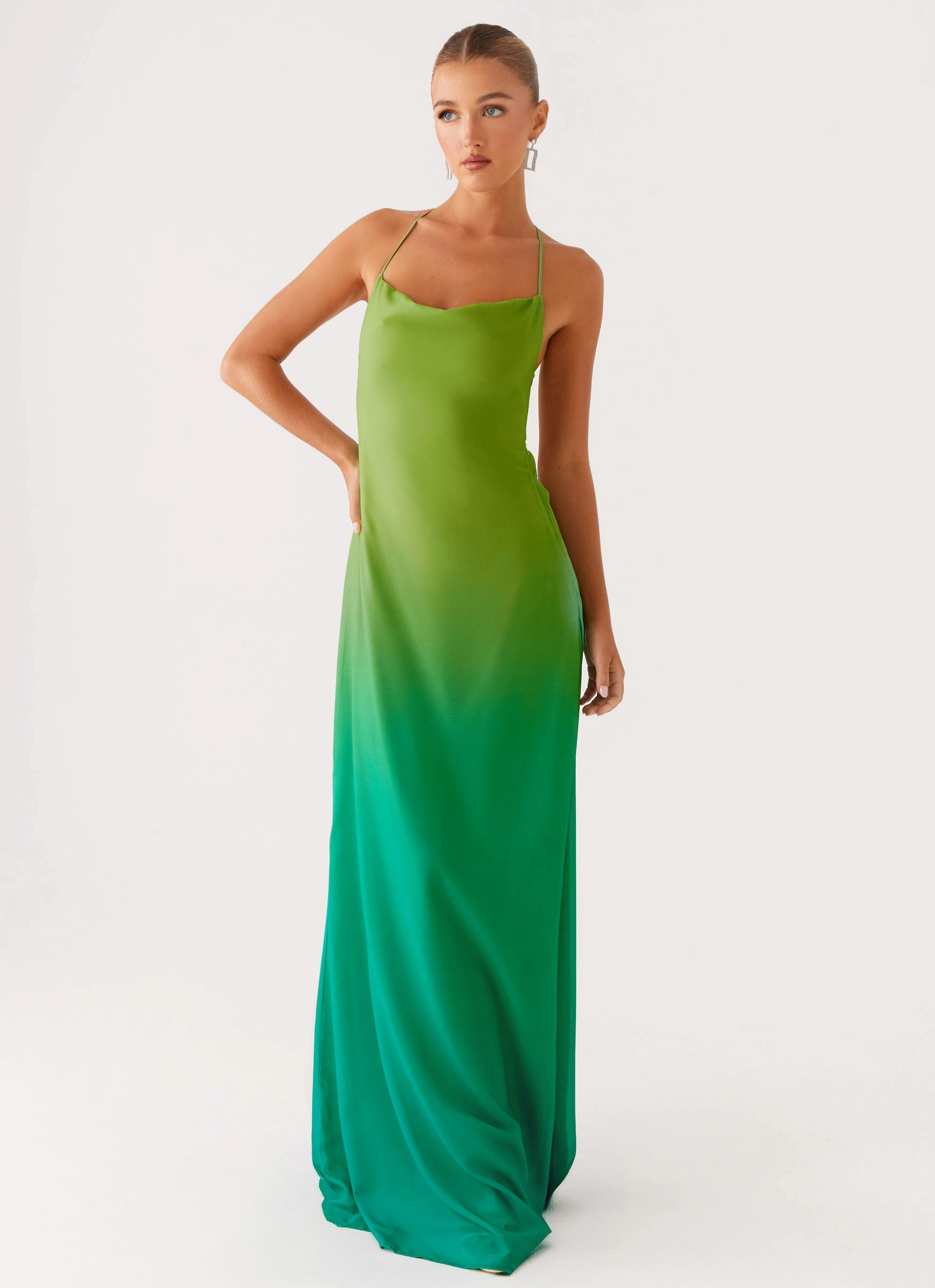 Opposites Attract Maxi Dress - Green Ombre hypoallergenic