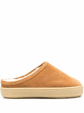 Fozee Suede Flatform Mules Relaxation Sandals