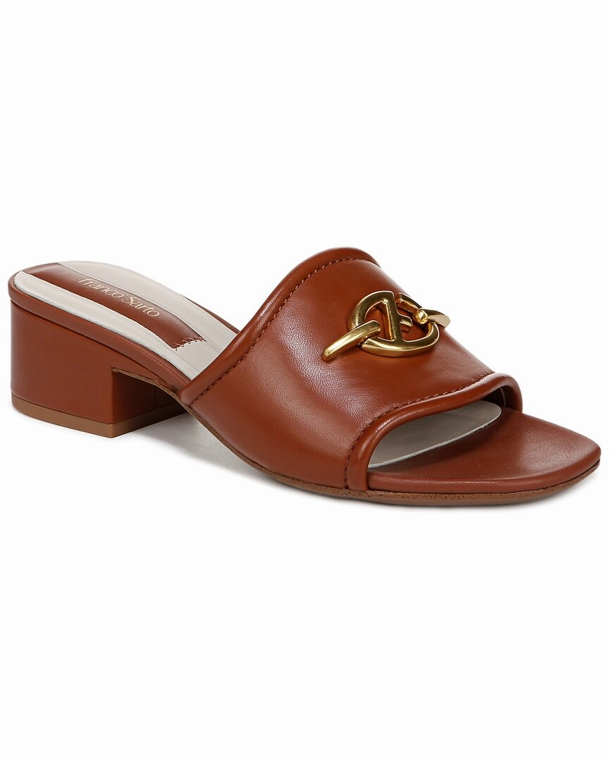 Smooth Outsole Odor Resistant Franco Sarto Noreen2 Leather Slide