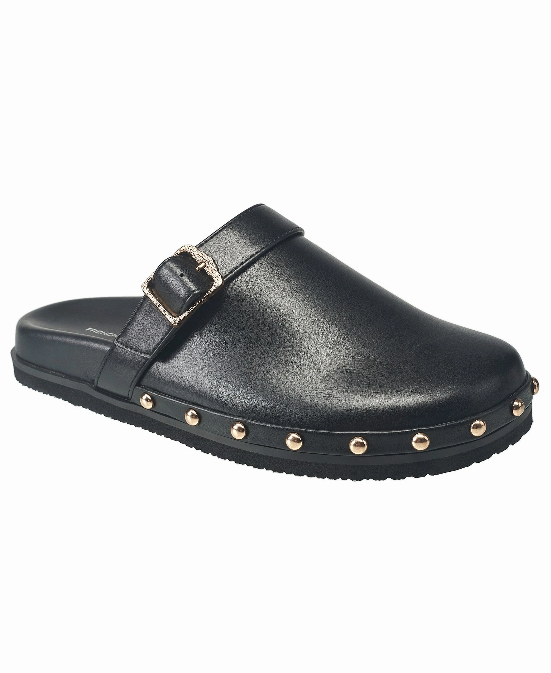 Unique Design Strong Outsole French Connection Women's Chello Buckle Leather Clog