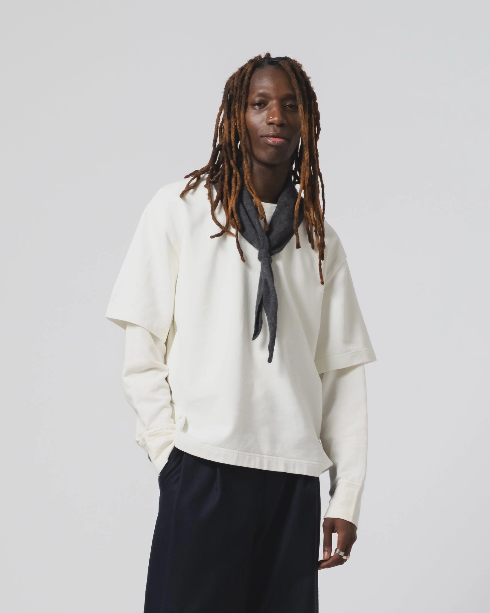 Power T Twill Jersey Milk DurableStitching