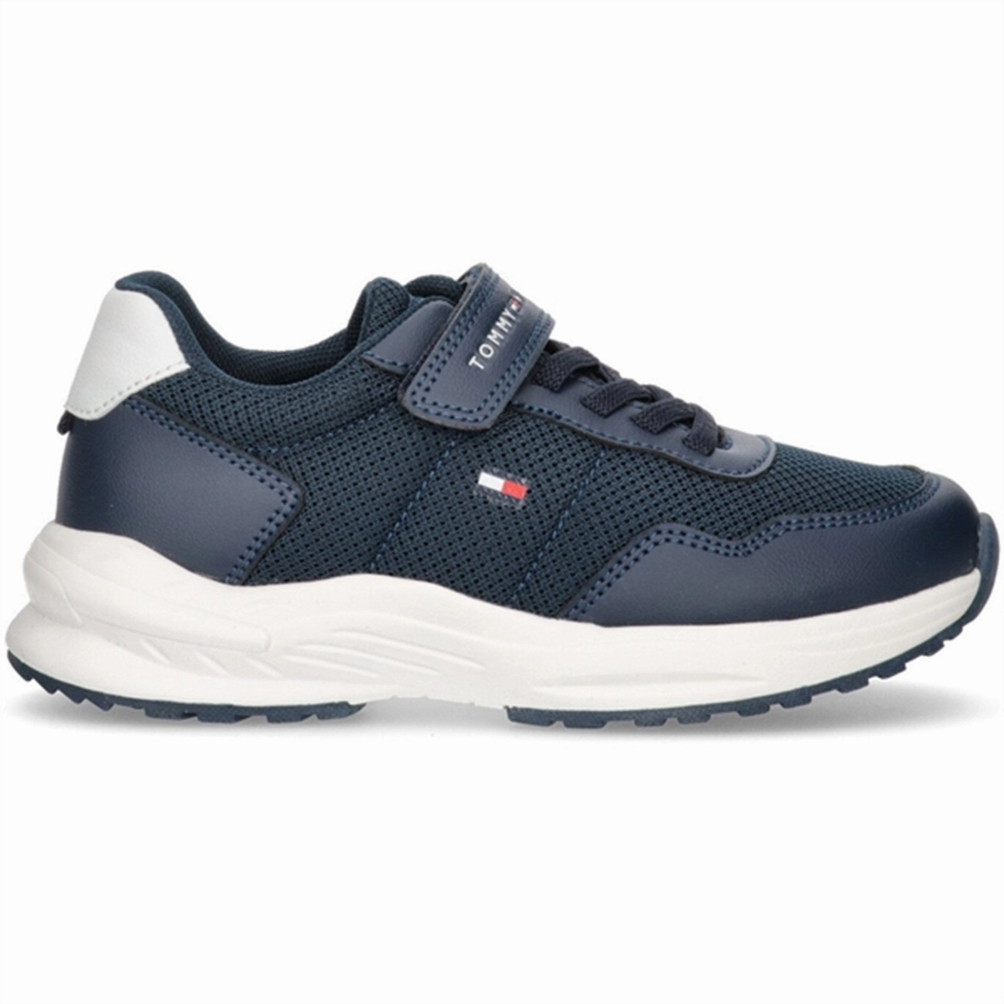 Anti Slip Lacing Tommy Hilfiger Low Cut Lace-up Velcro Sneaker Blue