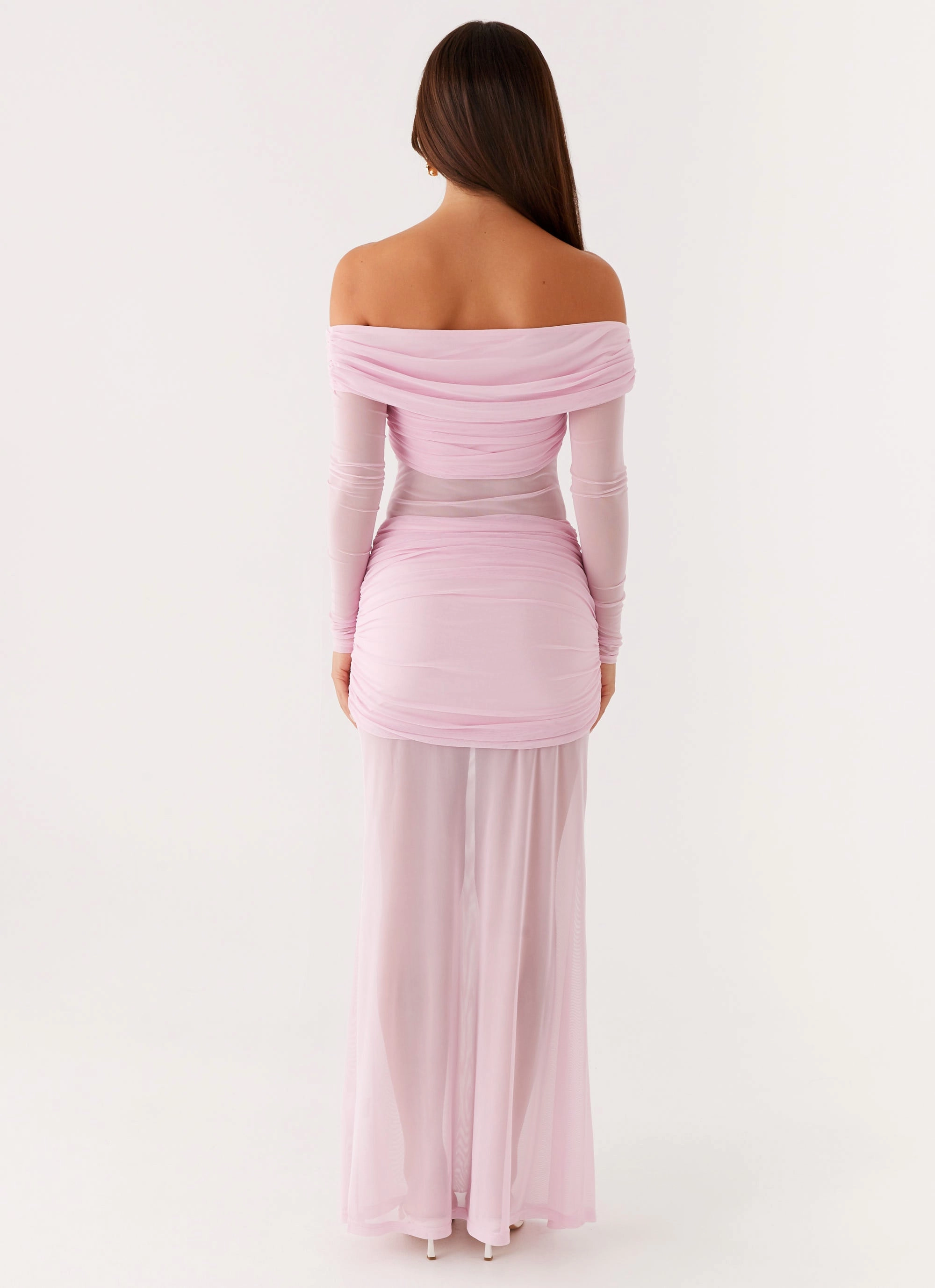 Stylish Waistband Fit Front-Pocket Alter Ego Maxi Dress - Pink
