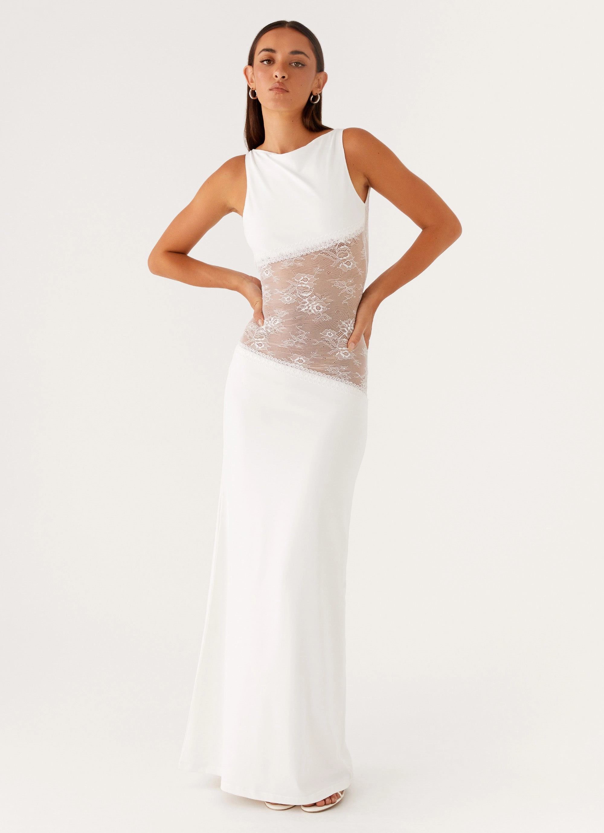 Lucinda Maxi Dress - White Versatile Cut Lightweight