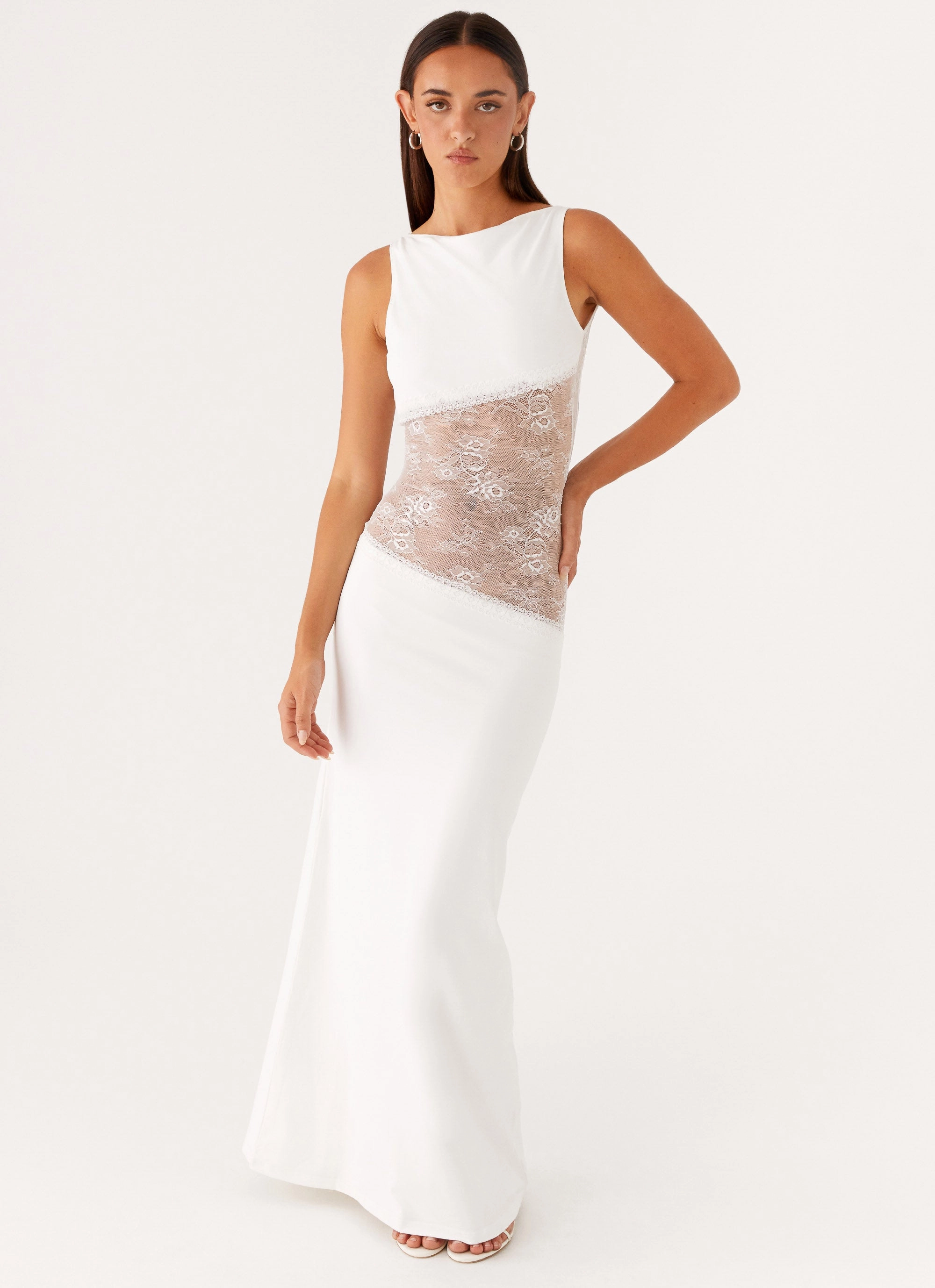 Lucinda Maxi Dress - White Vacation Vibe Casual Elegance