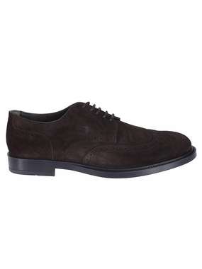 Brown Wingtip Derby Shoes With Intricate Brogue Detailing Simple Wear