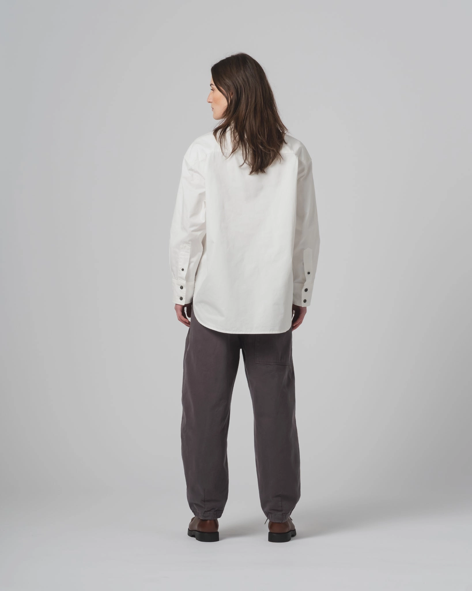 Easy Care Fabric Lightweight Design G.o.D Pasha Pants Gabardine Satin Asphalt