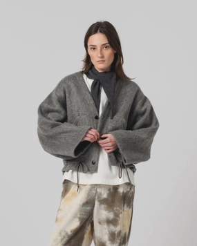 G.o.D Reactor Jacket Mohair Fleece Asphalt evening