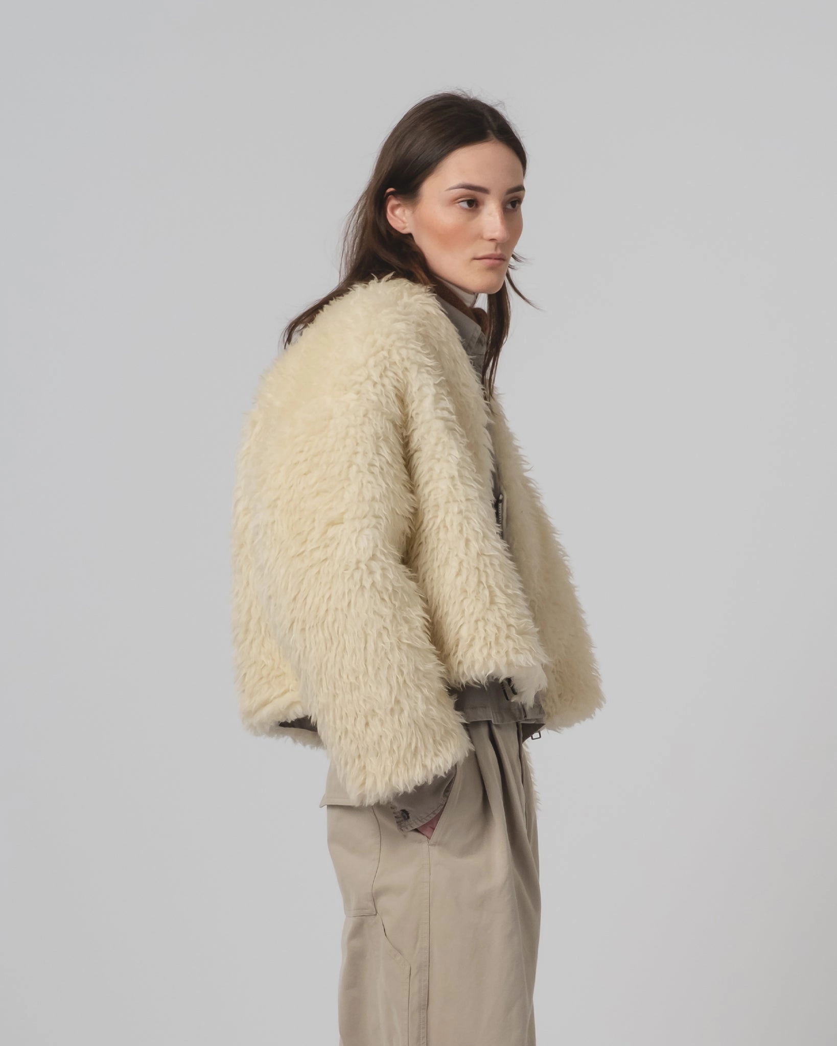 G.o.D Shetland Jacket Alaska Fluff Ecru Foundation suitable for casual gatherings