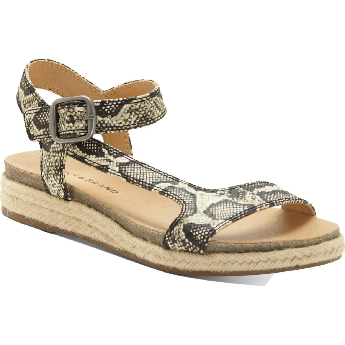 Cushioned Heel Pad Fresh Design Gabrien Womens Solid Ankle Strap Wedge Sandals