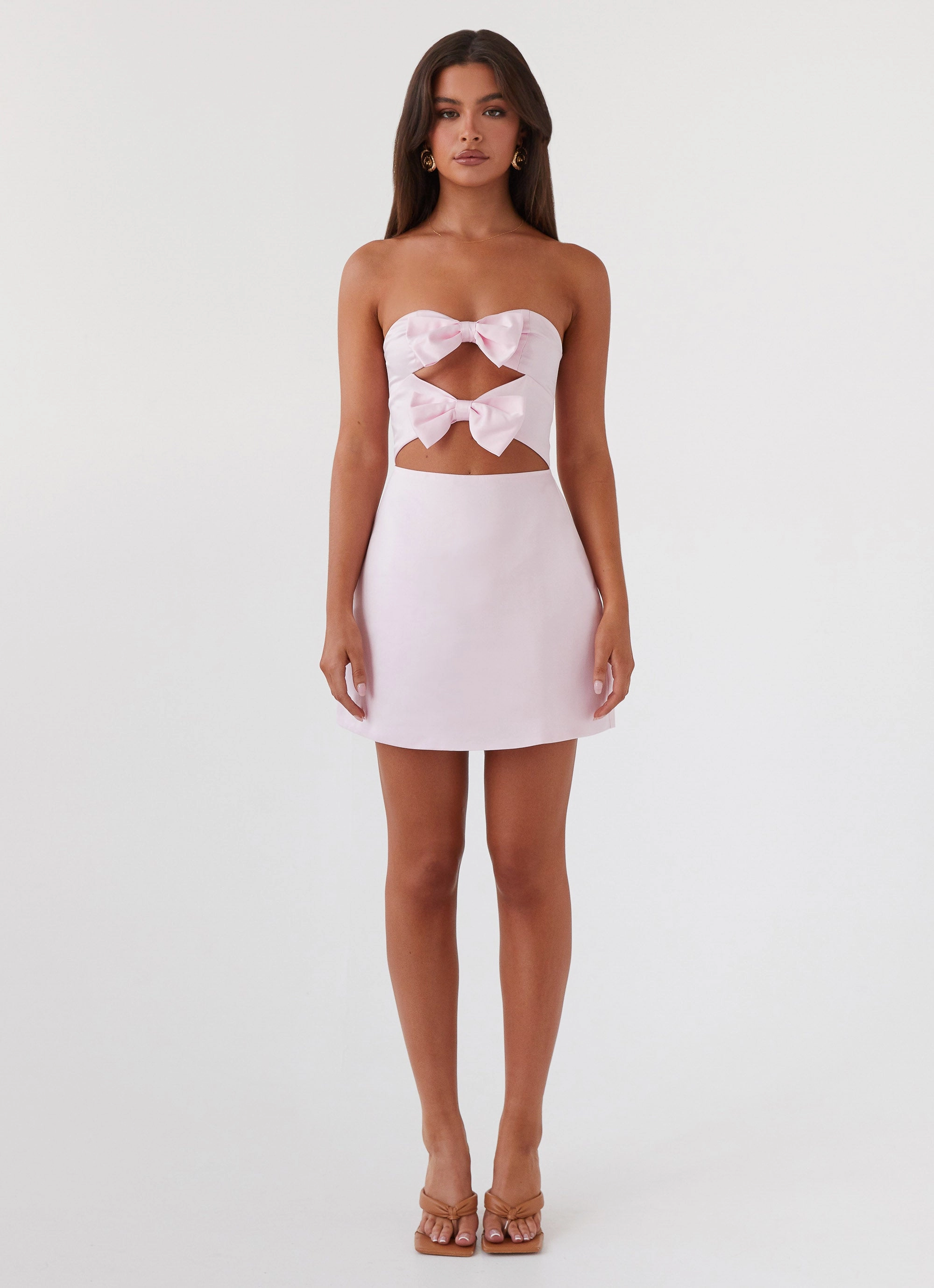Girl Crush Bow Mini Dress - Pink Workwear Playful touch