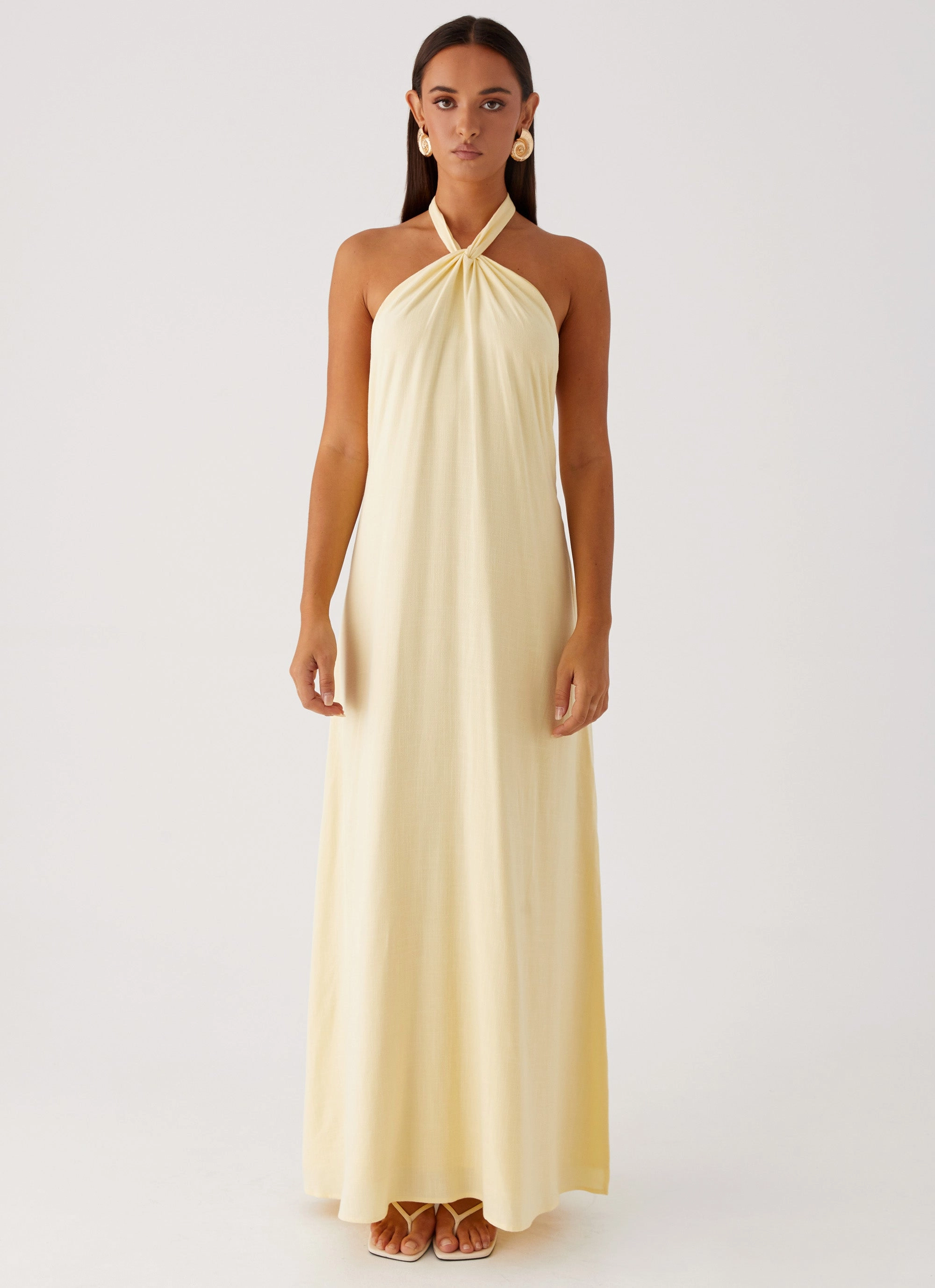 Golden Child Linen Maxi Dress - Yellow Romance Soul