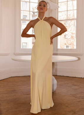 Golden Child Linen Maxi Dress - Yellow Timeless Shape