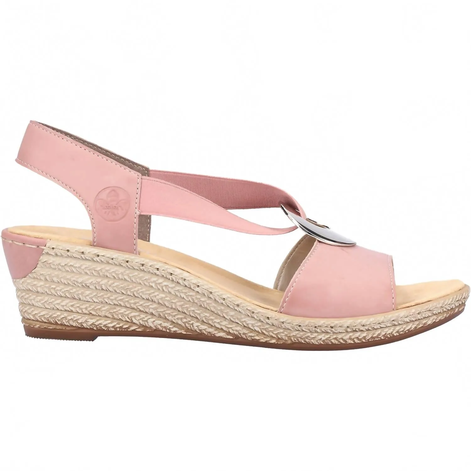 Women's Fanni H6 Faux Leather Wedge Sandal In Dark Rose Zebra Stripe