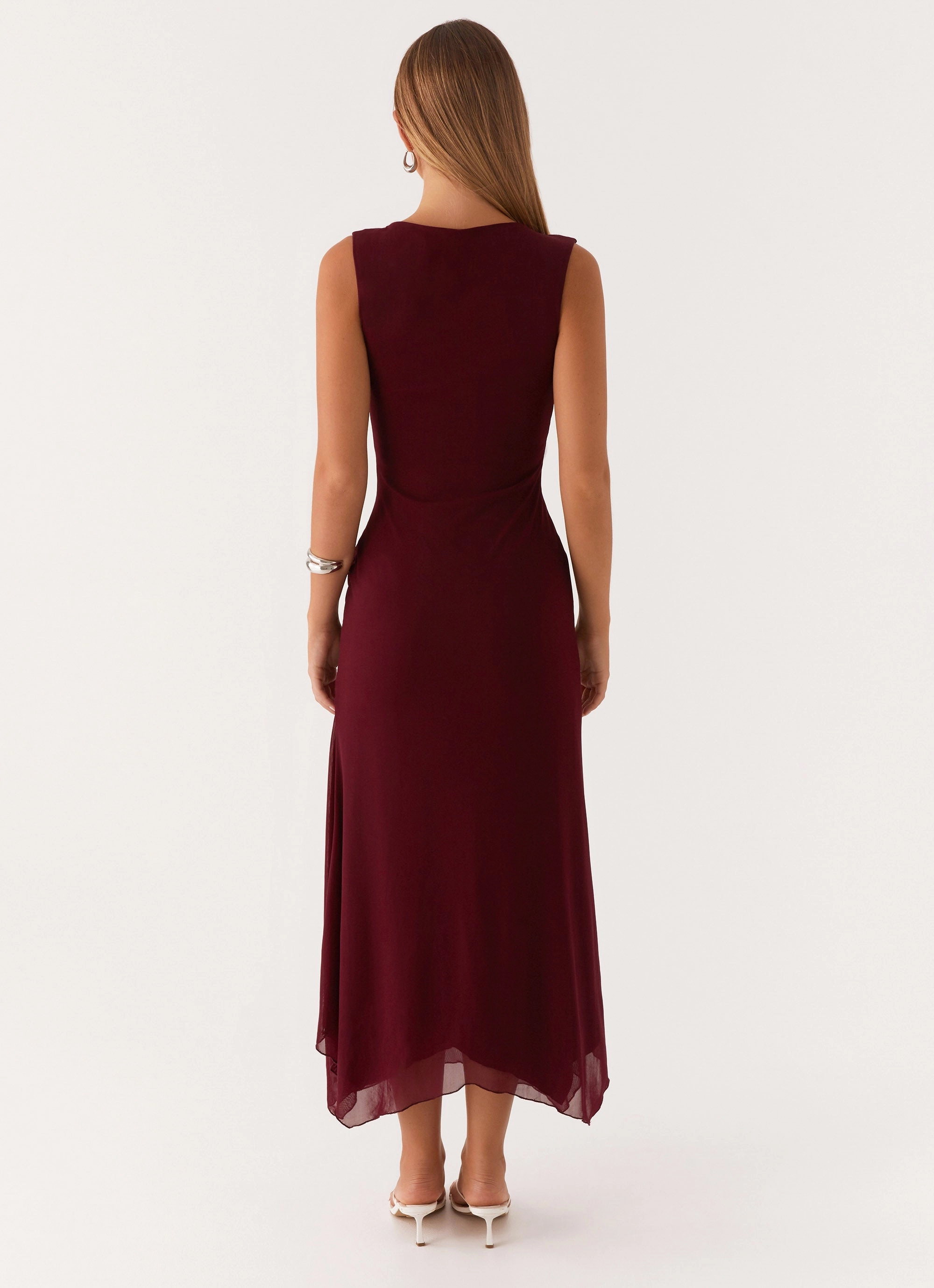 Easy Go Romantic-Detail Murphy Maxi Dress - Deep Maroon